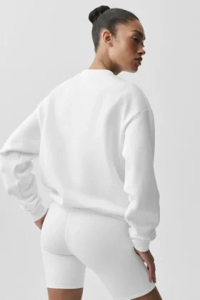 Accolade Rundhals-Pullover – Weiß