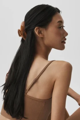 Acryl-Illusion-Haarklammer – sonnengeküsstes Braun/gebürstetes Gold