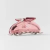 Acryl-Illusion-Haarklammer – Vintage-Pink/Chrom