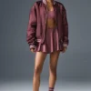 Afterglow Varsity-Jacke – Burgundy Truffle