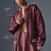 Afterglow Varsity-Jacke – Burgundy Truffle