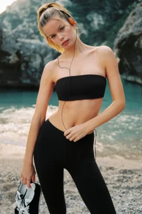 Airbrush-Bandeau-BH – Schwarz