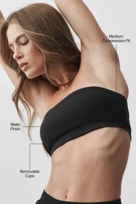 Airbrush-Bandeau-BH – Schwarz