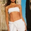Airbrush-Bandeau-BH – Weiß