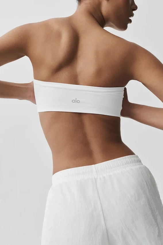Airbrush-Bandeau-BH – Weiß