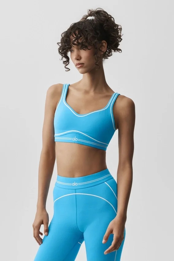 Airbrush Heart Throb BH – Azurblau/Weiß