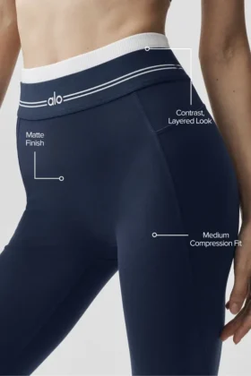 Airbrush High-Waist 7/8 Better Together Leggings – Navy/Weiß