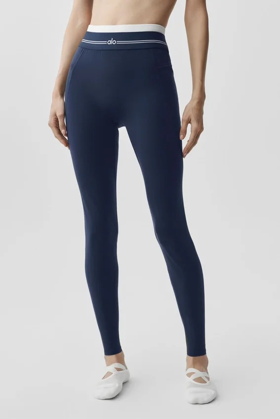 Airbrush High-Waist 7/8 Better Together Leggings – Navy/Weiß