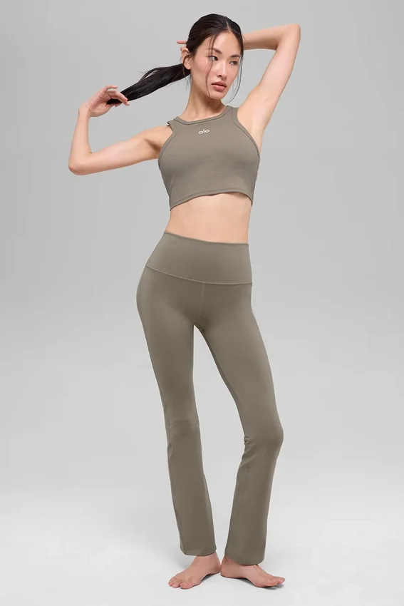 Airbrush High-Waist 7/8 Bootcut-Leggings – Light Cocoa