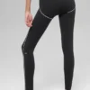 Airbrush High-Waist 7/8 Heart Throb Leggings – Schwarz/Weiß