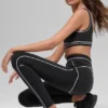 Airbrush High-Waist 7/8 Heart Throb Leggings – Schwarz/Weiß
