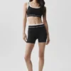 Airbrush High-Waist Better Together Shorts – Schwarz/Weiß