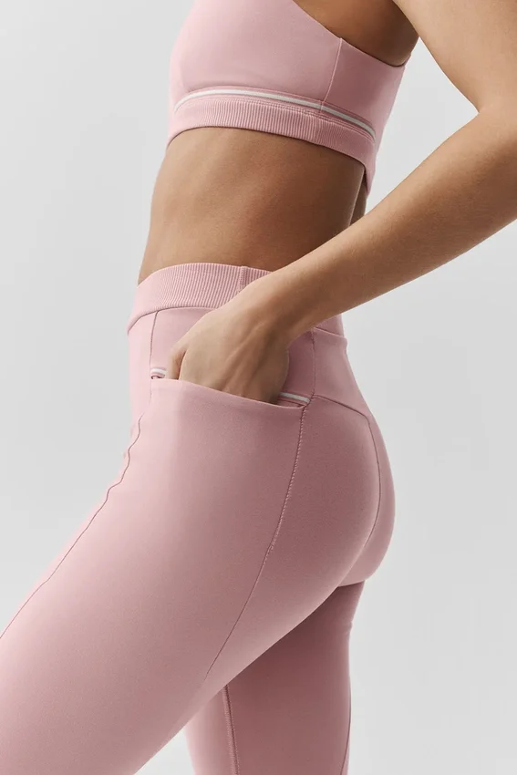 Airbrush High-Waist Fast Track Leggings – Vintage Pink/Weiß