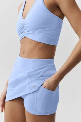 Airbrush High-Waist Good Form Tennisrock – Helles Provence-Blau