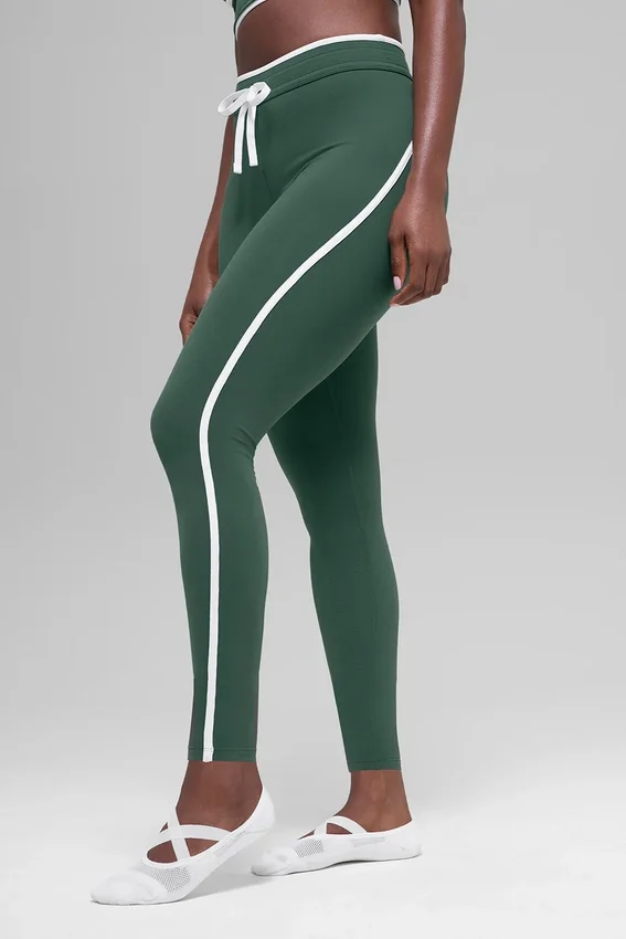 Airbrush High-Waist Race Pace 7/8 Leggings – Clover Green/Weiß