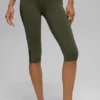 Airbrush High-Waist Race Pace Capri – Olivgrün/Schwarz