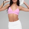 Airbrush-High-Waist-Tennisrock mit guter Passform – Weiß