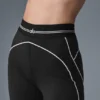 Airbrush-Leggings „Heart Throb“ mit High-Waist-Taille – Schwarz/Weiß