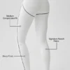 Airbrush Leggings mit High-Waist und Herzmotiv – Weiß/Schwarz