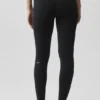 Airbrush Leggings mit niedriger Leibhöhe – Schwarz