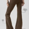 Airbrush Leggings mit niedriger Leibhöhe und Bootcut-Schnitt – Espresso