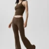 Airbrush Leggings mit niedriger Leibhöhe und Bootcut-Schnitt – Espresso