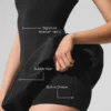 Airbrush Love Match Tenniskleid – Schwarz