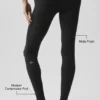 Airbrush Low-Rise 7/8-Leggings – Schwarz