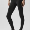 Airbrush Low-Rise 7/8-Leggings – Schwarz
