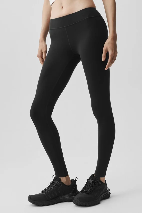 Airbrush Low-Rise 7/8-Leggings – Schwarz