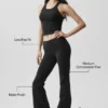 Airbrush Low-Rise Bootcut-Leggings – Schwarz