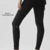 Airbrush Mid-Rise Leggings – Schwarz