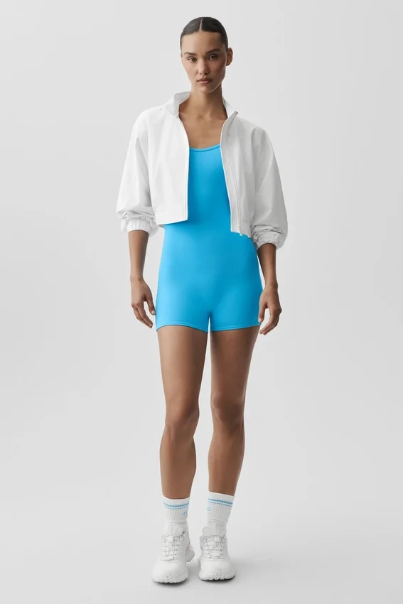 Airbrush One and Done Short Onesie – Azurblau