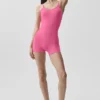 Airbrush One and Done Short Onesie – Paradise Pink
