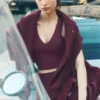 Airbrush Real Bra Top – Burgundy