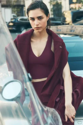 Airbrush Real Bra Top – Burgundy