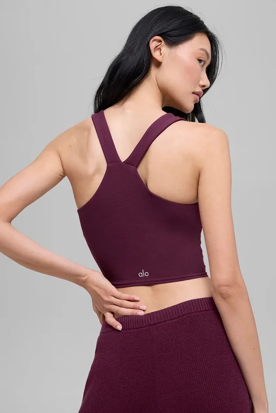 Airbrush Real Bra Top – Burgundy