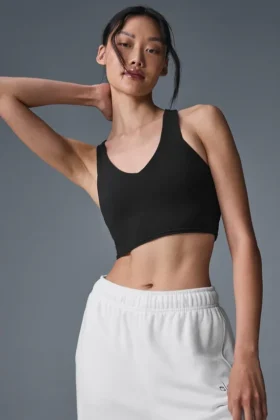 Airbrush Real Bra Top – Schwarz