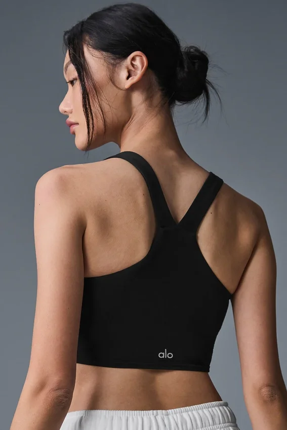Airbrush Real Bra Top – Schwarz