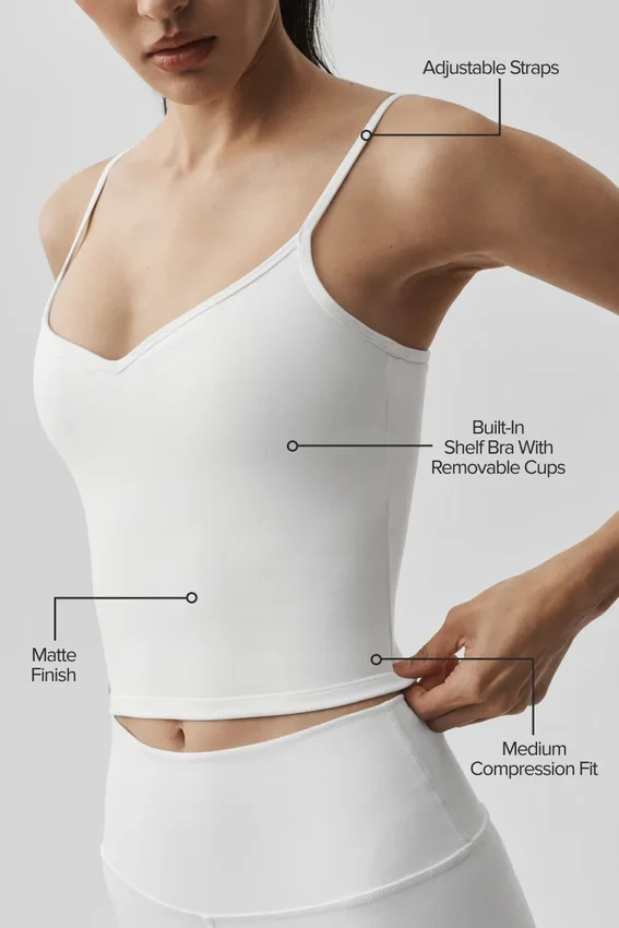 Airbrush Refined BH-Tanktop – Weiß