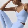 Airbrush Refined Bra Top – Helles Provence-Blau/Weiß
