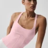 Airbrush Sparks Fly Korsett-Tanktop – Vintage Pink