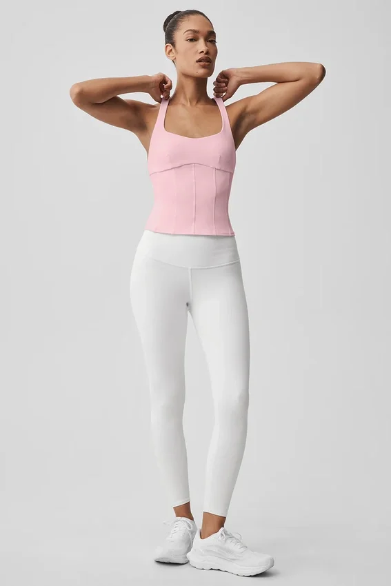 Airbrush Sparks Fly Korsett-Tanktop – Vintage Pink