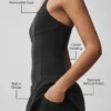 Airbrush Sparks Fly Korsett-Tenniskleid – Schwarz