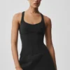 Airbrush Sparks Fly Korsett-Tenniskleid – Schwarz