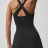 Airbrush Sparks Fly Korsett-Tenniskleid – Schwarz