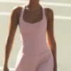 Airbrush Sparks Fly Korsett-Tenniskleid – Vintage Pink