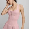 Airbrush Sparks Fly Korsett-Tenniskleid – Vintage Pink