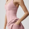 Airbrush Sparks Fly Korsett-Tenniskleid – Vintage Pink