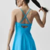 Airbrush Splendor-Kleid – Azurblau